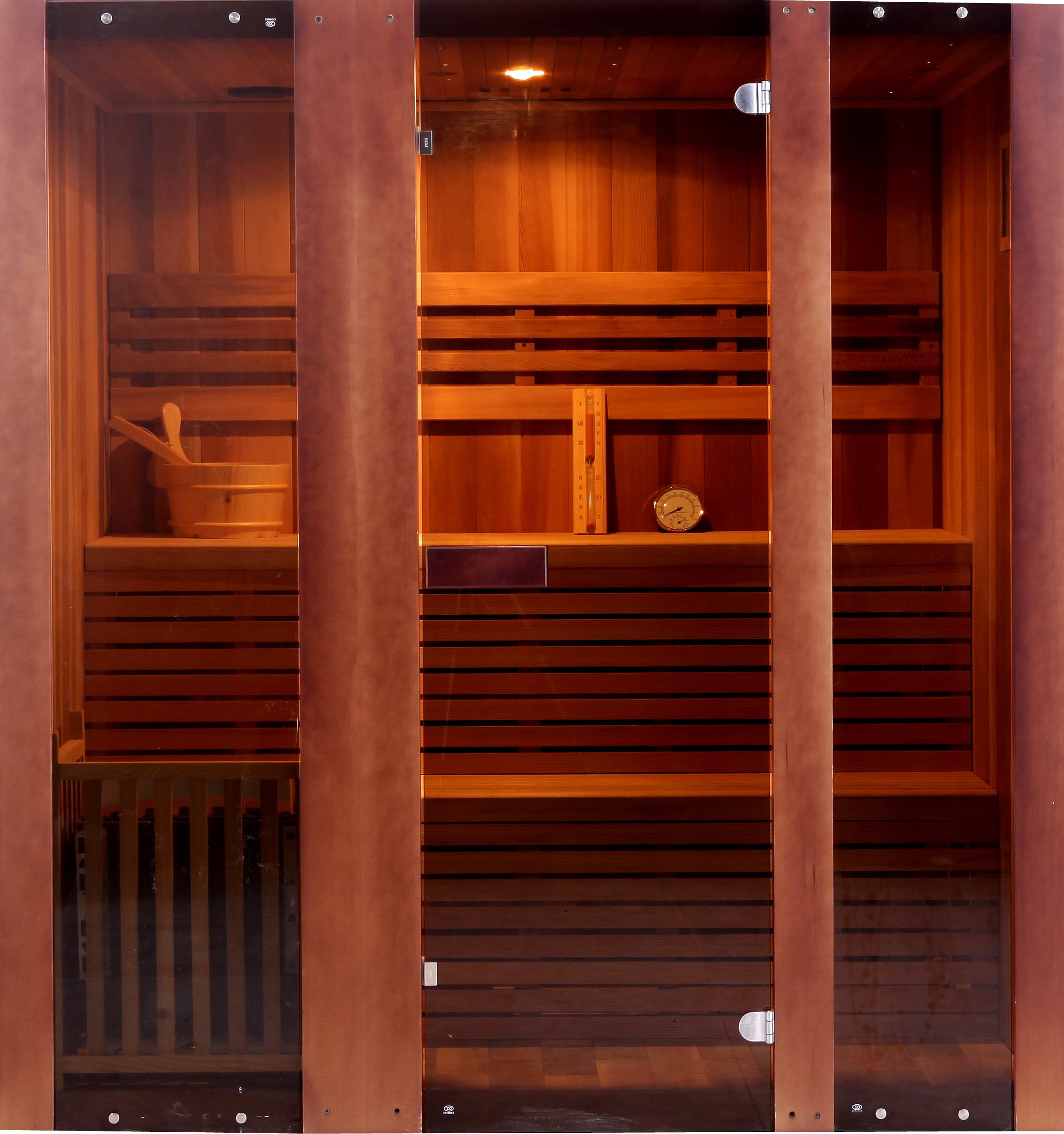 4-6 Person Canadian Red Cedar Wet Dry Traditional Indoor Swedish Steam Sauna SPA 9KW Upgrade 200F Temp